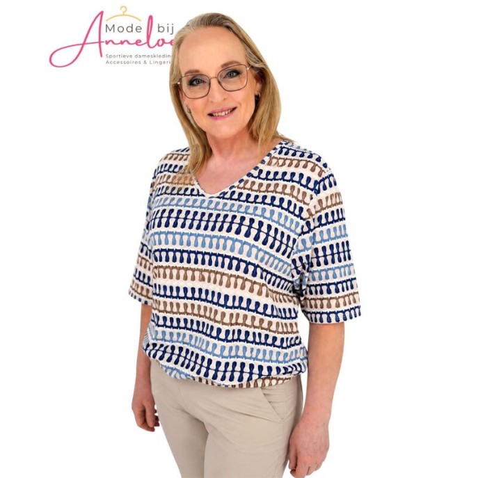 Fos Top Vivi Knit Look - 7842 Navy Fos Top Vivi Knit Look - 7842 Navy